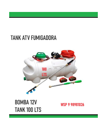 FUMIGADORA CUATRIMOTO 100 LTS
